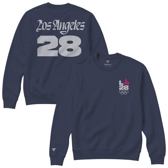 Unisex Fanatics Navy LA28 Summer Olympics Superbloom Color Bar Sweatshirt