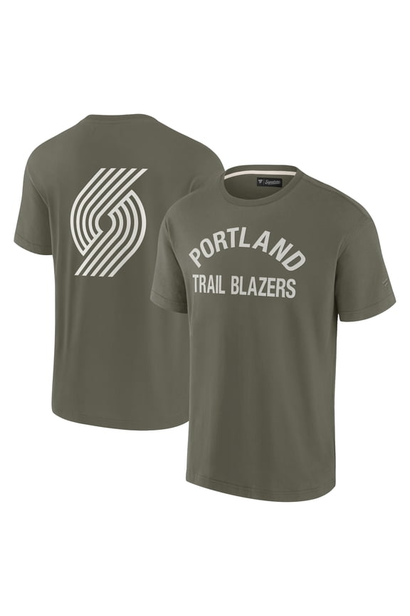 Unisex Fanatics Olive Portland Trail Blazers Elements Super Soft Short Sleeve T-Shirt