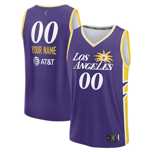 Unisex Fanatics  Purple Los Angeles Sparks Explorer Edition Fast Break Replica Custom Jersey