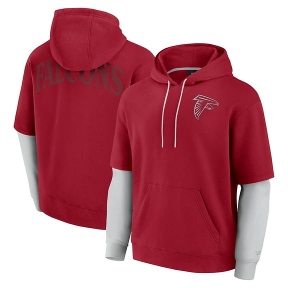 Unisex Fanatics Red Atlanta Falcons Sleek Elements Pullover Hoodie
