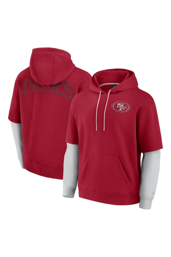 Unisex Fanatics  Scarlet San Francisco 49ers Sleek Elements Pullover Hoodie