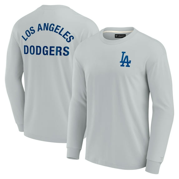 Unisex Fanatics Signature Gray Los Angeles Dodgers Elements Super Soft Long Sleeve T-Shirt