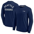 thumbnail image 1 of Unisex Fanatics Navy Seattle Seahawks Elements Super Soft Long Sleeve T-Shirt, 1 of 3