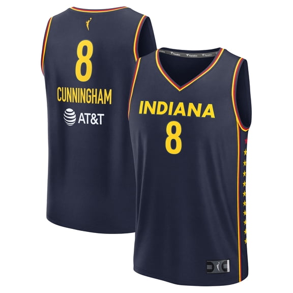 Unisex Fanatics Sophie Cunningham Navy Indiana Fever Explorer Edition Fast Break Replica Jersey