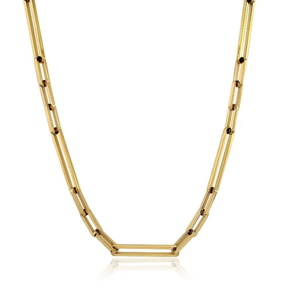 Unisex Fashion Classical Link Necklace Gold & Silver Color Chain collares Jewelry Long pendants Chokers Necklaces envio gratis