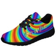 thumbnail image 1 of Unisex Fashion Rainbow Shoes, LGBT Sneakers for Men Women, Lightweight Breathable Running Walking Shoes Black Size 10.5, 1 of 7