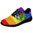 thumbnail image 1 of Unisex Fashion Rainbow Shoes, LGBT Sneakers for Men Women, Lightweight Breathable Running Walking Shoes Black Size 13, 1 of 7