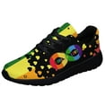 thumbnail image 1 of Unisex Fashion Rainbow Shoes, LGBT Sneakers for Men Women, Lightweight Breathable Running Walking Shoes Black Size 3.5, 1 of 7