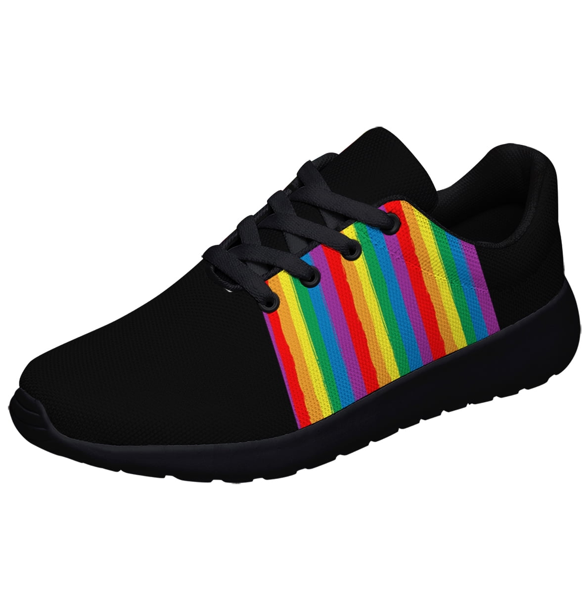 Unisex Fashion Rainbow Shoes, LGBT Sneakers for Men Women, Lightweight  Breathable Running Walking Shoes Black Size 8.5 - Walmart.com