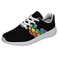 thumbnail image 1 of Unisex Fashion Rainbow Shoes, LGBT Sneakers for Men Women, Lightweight Breathable Running Walking Shoes White Size 5, 1 of 7