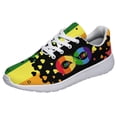 thumbnail image 1 of Unisex Fashion Rainbow Shoes, LGBT Sneakers for Men Women, Lightweight Breathable Running Walking Shoes White Size 6, 1 of 7