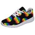 thumbnail image 1 of Unisex Fashion Rainbow Shoes, LGBT Sneakers for Men Women, Lightweight Breathable Running Walking Shoes White Size 8, 1 of 7