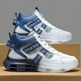 thumbnail image 1 of Unisex Fashion Sneakers, Mid-Top Lace-Up Casual Street Shoes, Non-Slip Travel Athletic Footwear, Lightweight Versatile High-Top Sports Shoes for Men and Women, 1 of 9
