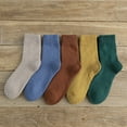 thumbnail image 1 of Unisex Fashion Solid Warm Thickening Middle Tube Socks Stockings Mens Striped Socks Men Socks Size 9-11 plus Size Compression Socks Wide Calf Mens Athletic Socks Toddler Aloe Socks Fuzzy Socks Thick, 1 of 8
