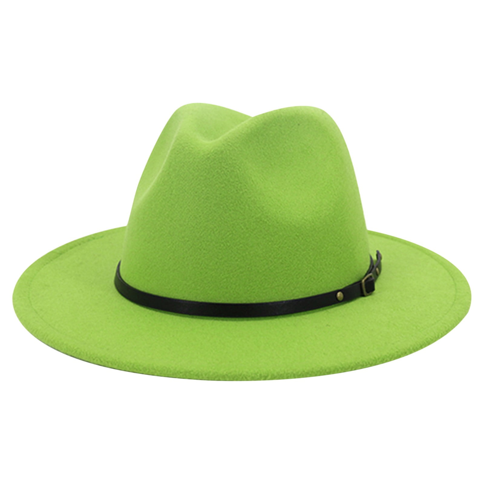 NEON GREEN LADIES STYLISH FEDORA HAT *NEW* Sa49d2aca8d1e4bff9a1729434dc83  main image 3