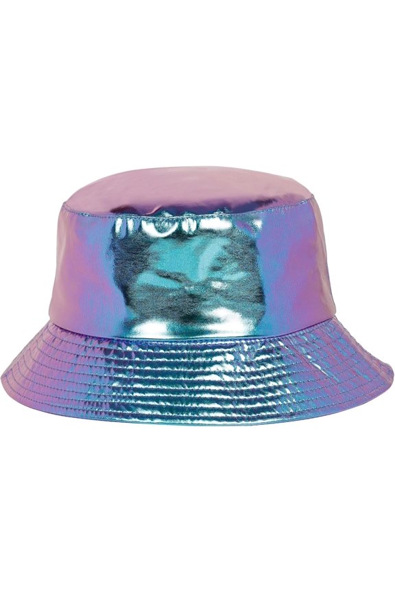 Unisex Fashionable  Camping Bucket Hat Sun Protection Flexible Fold Furry Metallic Finish