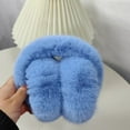 thumbnail image 1 of Unisex Faux Fur Ear Muffs, Foldable Winter Ear Warmers, Soft Plush Ear Covers, Cold Weather Ear Protection, Adjustable Headband Earmuffs, Outdoor Sports Ear Warmers - Sky Blue, 1 of 4