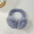 thumbnail image 1 of Unisex Faux Fur Ear Muffs, Foldable Winter Ear Warmers, Soft Plush Ear Covers, Cold Weather Ear Protection, Adjustable Headband Earmuffs, Outdoor Sports Ear Warmers - Grey, 1 of 4