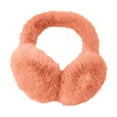 thumbnail image 1 of Unisex Faux Fur Ear Muffs, Foldable Winter Ear Warmers, Soft Plush Ear Covers, Cold Weather Ear Protection, Adjustable Headband Earmuffs, Outdoor Sports Ear Warmers - Orange, 1 of 3