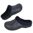 thumbnail image 1 of Unisex Faux Fur Lining Clogs: Slip-On Waterproof EVA Garden House Clogs with Fleece-Lined - Winter Warm Anti-Slip Indoor Outdoor Walking Slippers for Mens Womens Blue 230, 1 of 7