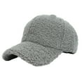 thumbnail image 1 of Unisex Lamb Wool Baseball Cap - Adjustable Warm Winter Hat - 58-63cm Head Circumference for Outdoor, 1 of 2