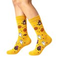 thumbnail image 1 of Unisex Festive Crew Socks Graphic Relaxed Stretch Fit Sock Fun Holiday Fall Crew Socks, 1 of 5