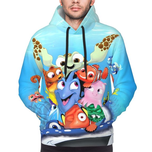 Unisex Finding Ne-m Pullover Hoodies 3D Print Novelty Sweatshirts Hoodie with Pocket for Men Women