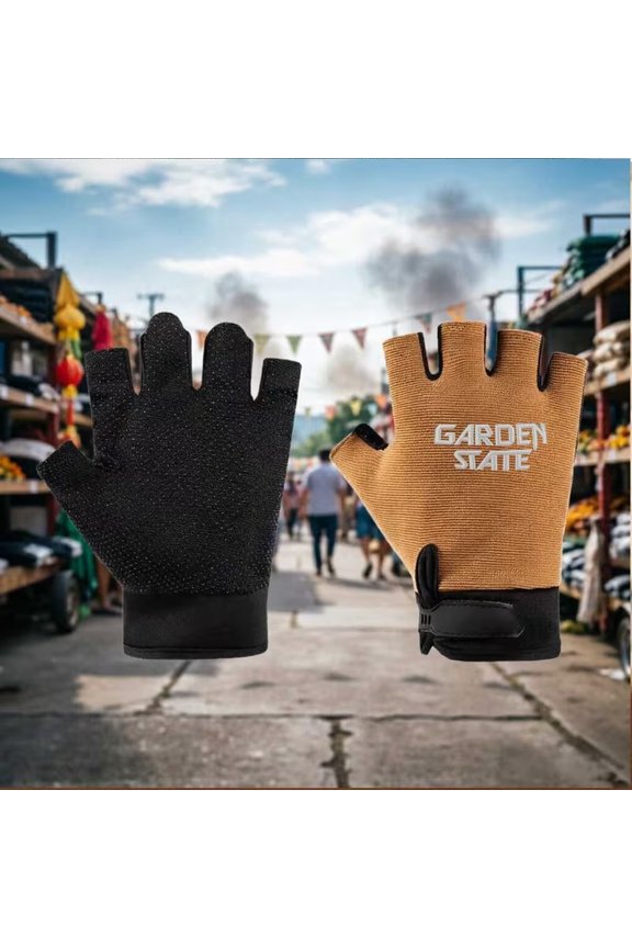 Unisex Fingerless Gloves with Garden State Lettering - Lightweight Breathable Soft Washable Polyester for Outdoor Activities and Dance