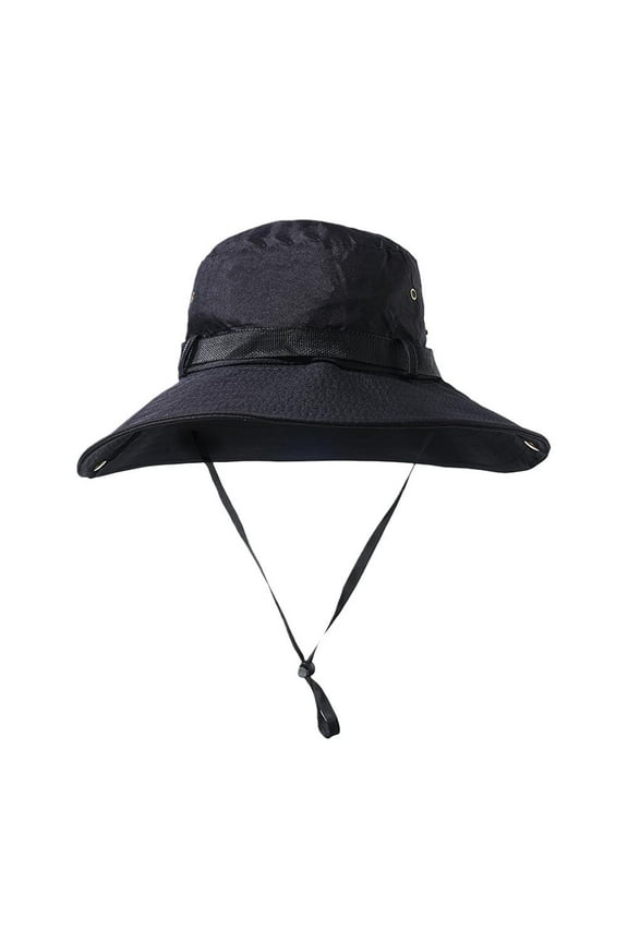 Unisex Fishing Sun Hat Outdoor Boonie Hat Wide Brim Bucket Hat Huntin Kie F1F2