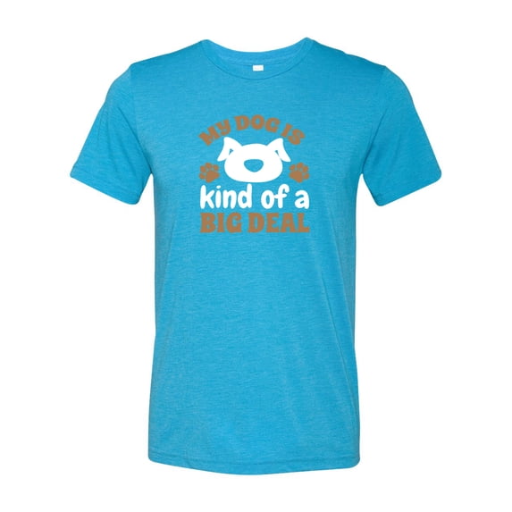 Unisex Fit My Dog is Kind of An Important Person Short Sleeve T-Shirt-Aqua Triblend-Small