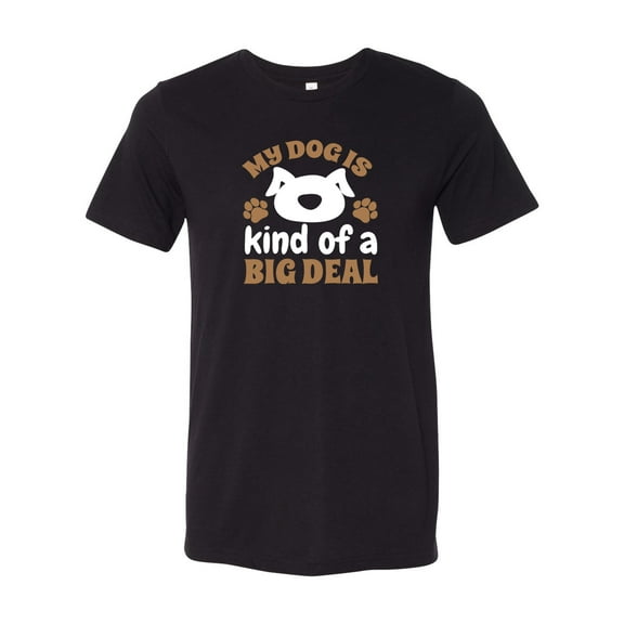 Unisex Fit My Dog is Kind of An Important Person Short Sleeve T-Shirt-Black Triblend-Medium