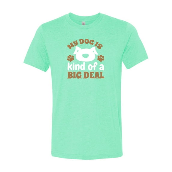 Unisex Fit My Dog is Kind of An Important Person Short Sleeve T-Shirt-Mint Triblend-Large