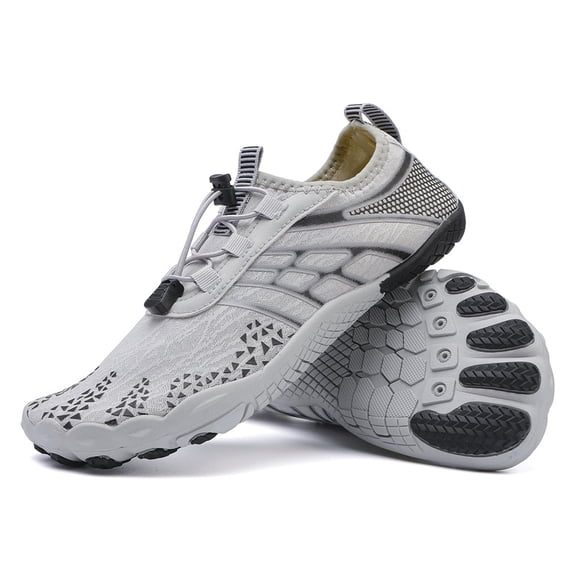 Unisex Five Toe Barefoot Water Shoes, Quick Dry Anti-slip Aqua Socks, Lightweight Breathable Minimalist Swim Beach River Walking Sneakers for Surf Diving Kayaking Pool Hiking