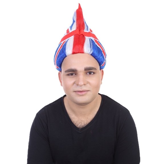 Unisex Flag Troll Wigs Collections | 16 Countries Wig | Sports Wigs | Premium Breathable Capless Cap