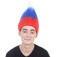 thumbnail image 1 of Unisex Flag Troll Wigs Collections | 16 Countries Wig | Sports Wigs | Premium Breathable Capless Cap, 1 of 74