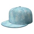 thumbnail image 1 of Unisex Flat Bill Cap - Beach Seahorse Marine Life Tropical Print Adjustable Snapback Hip Hop Hat Urban Streetwear, 1 of 2