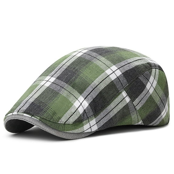 Unisex Flat Cap Newsboy Hats for Men Women Unisex Ancient Hat English Herringbone Art Head Dome Beret Hat Green
