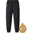 thumbnail image 1 of Unisex Fleece-Lined Waterproof Pants - Active Warm Winter Joggers with Waterproof Zipper Pockets for Outdoor Activities, 1 of 6