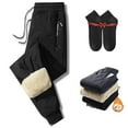 thumbnail image 1 of Unisex Fleece-Lined Waterproof Pants, Winter Active Joggers Sweatpants with Adjustable Drawst, 1 of 7