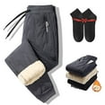 thumbnail image 1 of Unisex Fleece-Lined Waterproof Pants, Winter Active Joggers Sweatpants with Adjustable Drawst, 1 of 7