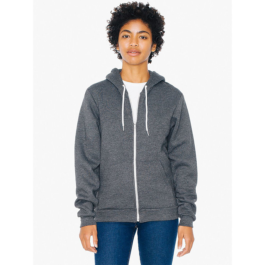 American apparel unisex flex fleece zip hoodie deals
