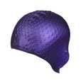 thumbnail image 1 of Unisex Flexible Waterproof Silicone Swimming Cap Adult Waterdrop Design Swim Head Cover Protect Ear Hat, 1 of 4