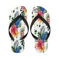 thumbnail image 1 of Unisex Flip Flops - Summer Beach Sandals - Blue Parrot - L=W11/W12=M10/M11, 1 of 4