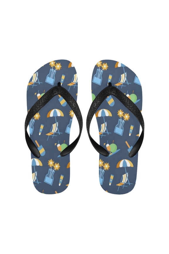 Unisex Flip Flops - Summer Beach Sandals - Chillin - L=W11/W12=M10/M11