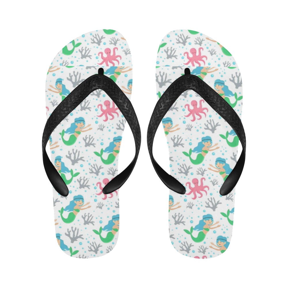 Unisex Flip Flops - Summer Beach Sandals - OctoMer - S=W7/W8=M6/M7