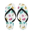 thumbnail image 1 of Unisex Flip Flops - Summer Beach Sandals - Pastel Palms - XL=W13/W14=M12/M13, 1 of 4