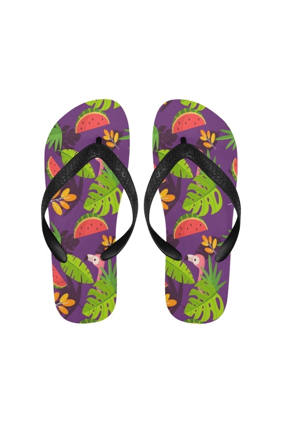 Unisex Flip Flops - Summer Beach Sandals - Purple Melon - XL=W13/W14=M12/M13