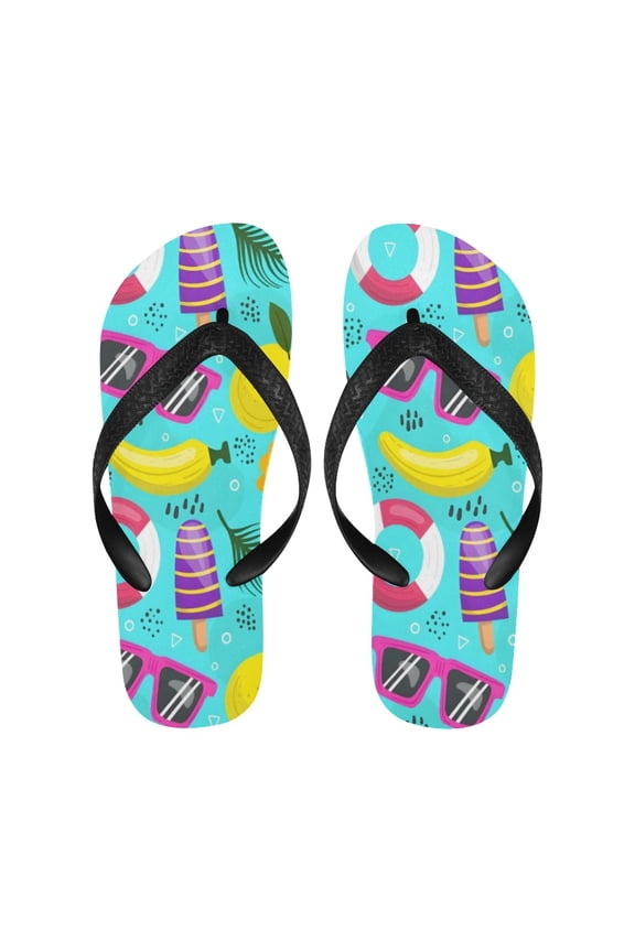 Unisex Flip Flops - Summer Beach Sandals - Shades - L=W11/W12=M10/M11