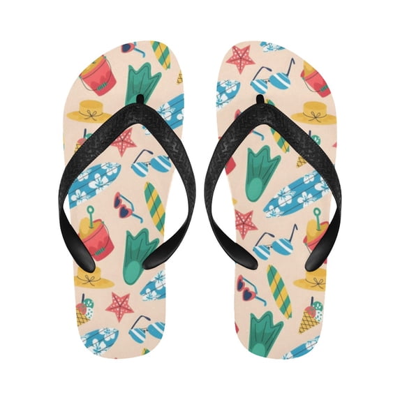 Unisex Flip Flops - Summer Beach Sandals - Surfs Up - M=W9/W10=M8/M9