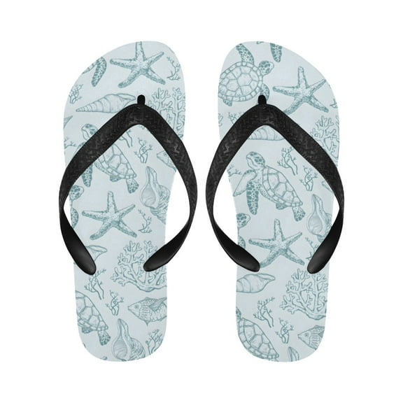 Unisex Flip Flops - Summer Beach Sandals - Tortulla - S=W7/W8=M6/M7